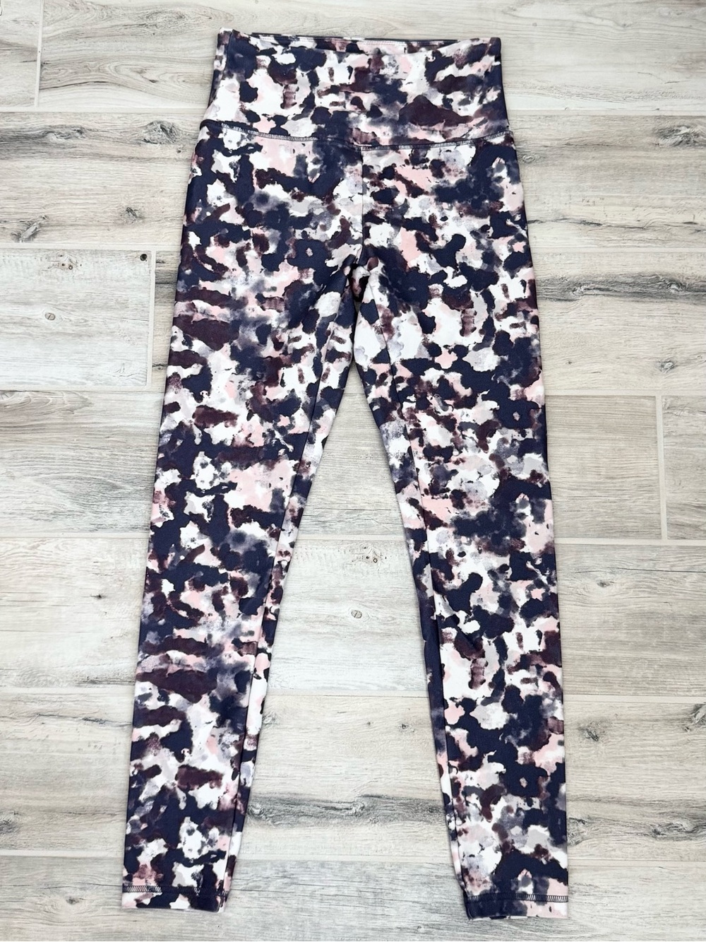 Balance Collection High Waisted Pink Purple White Abstract Leggings
